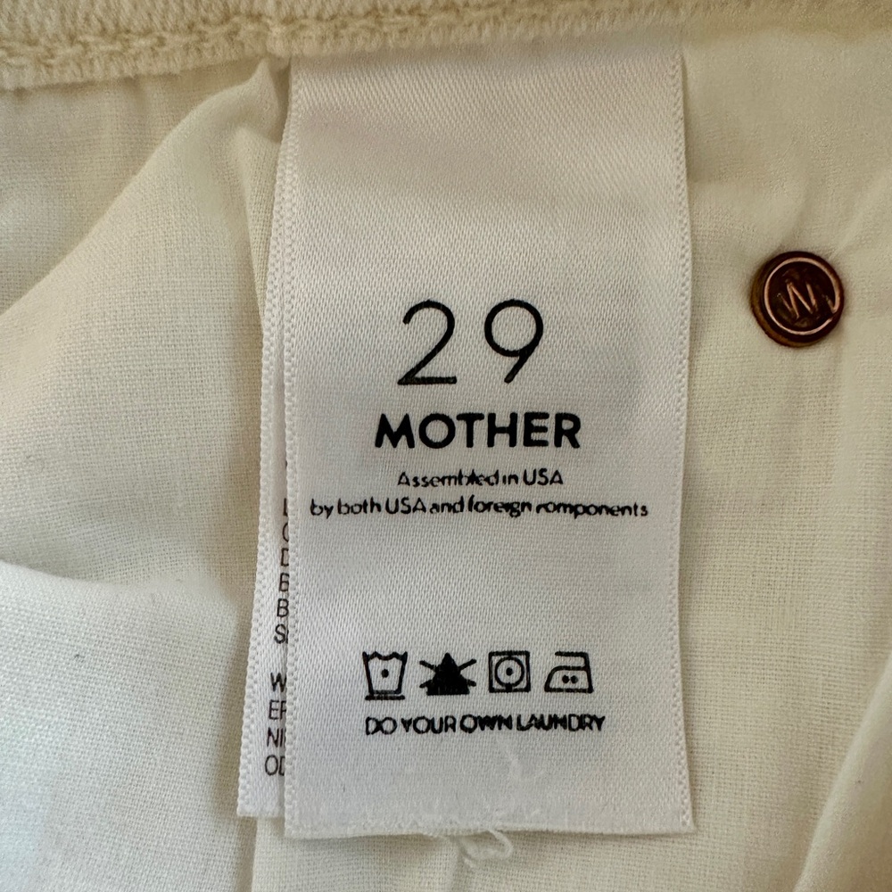 Women's Mother Rascal Ankle Snippet Off White Jea… - image 6